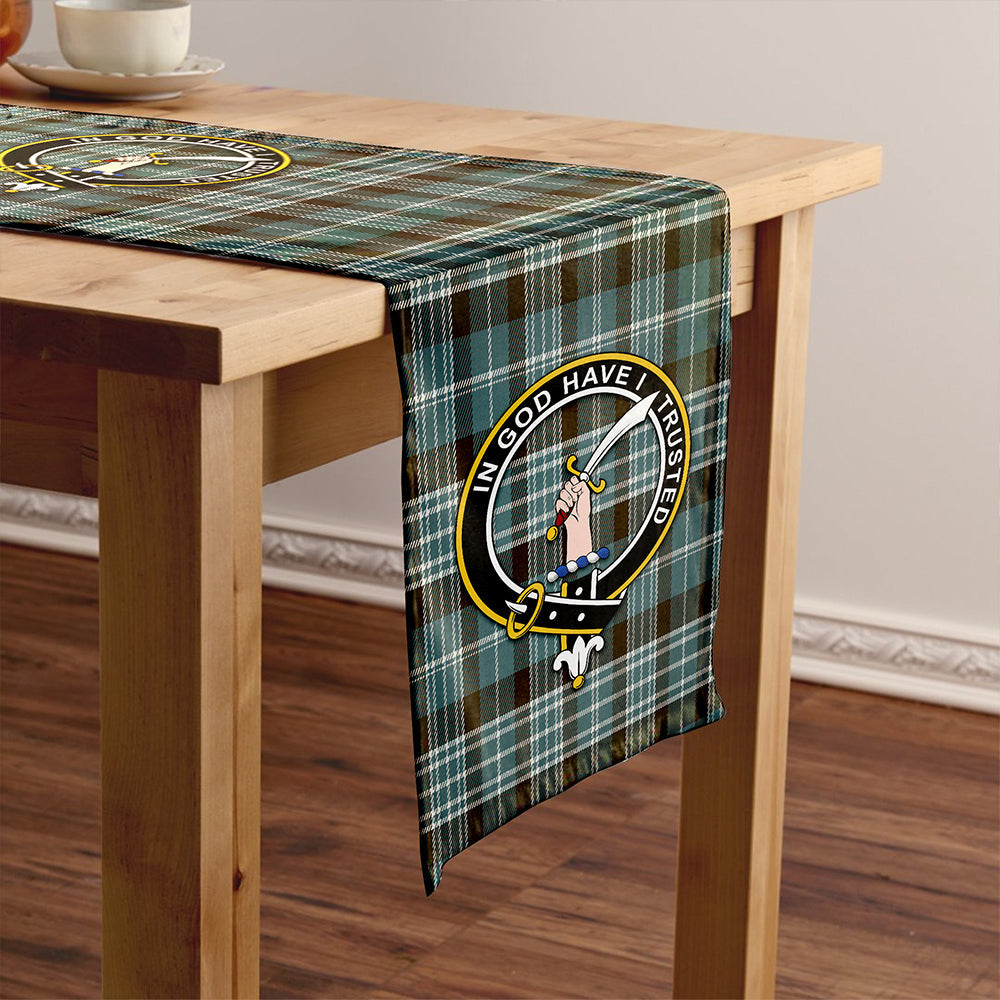 Clark Weathered Clan Badge Tartan Table Runner