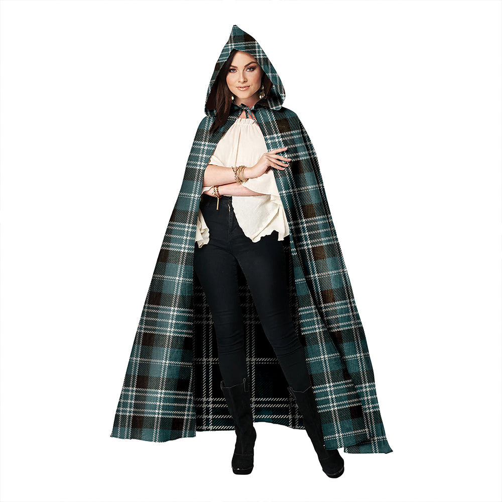 Clark Weathered Clan Badge Tartan Hooded Cloak