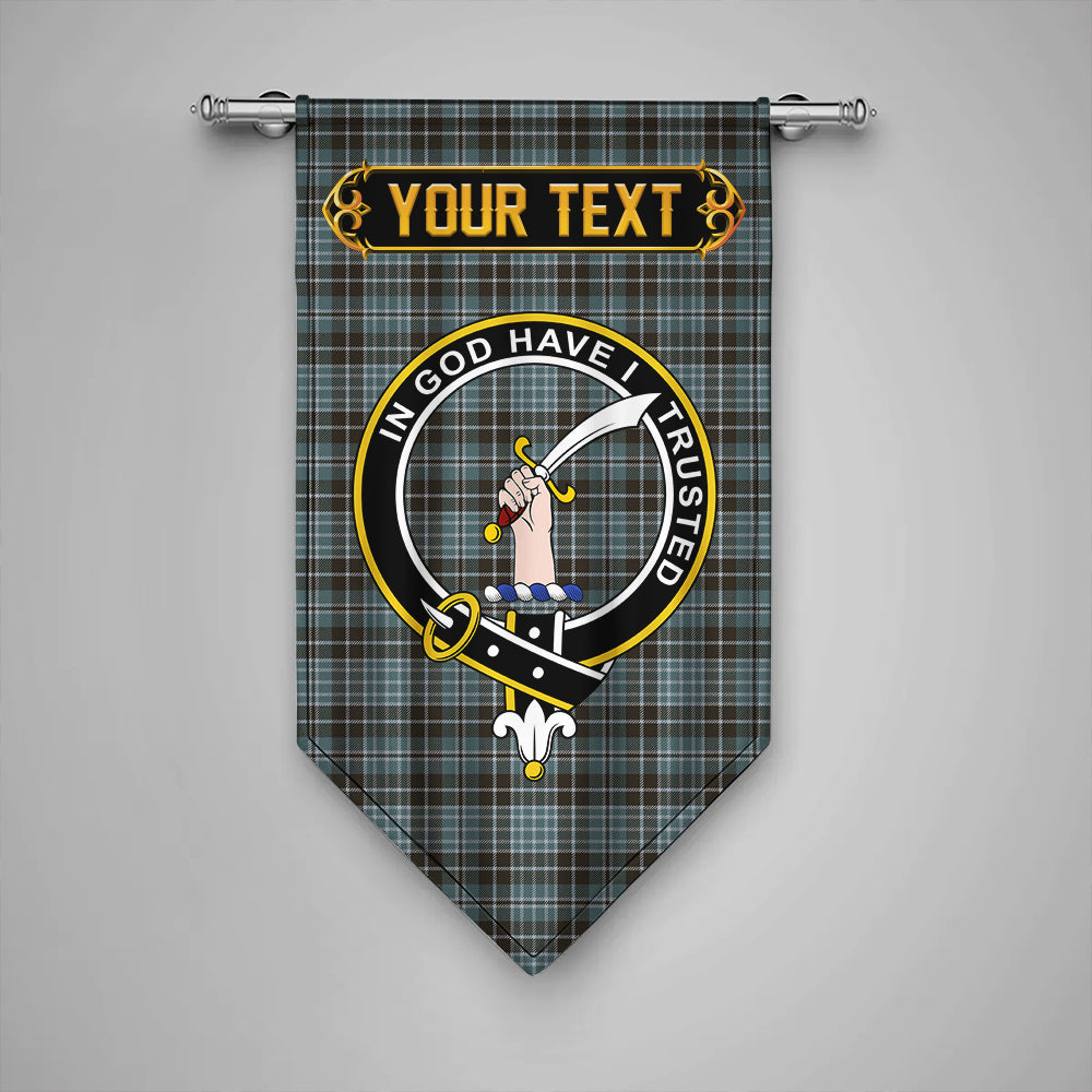 Clark (Clergy) Weathered Clan Badge Tartan Gonfalon Personalize