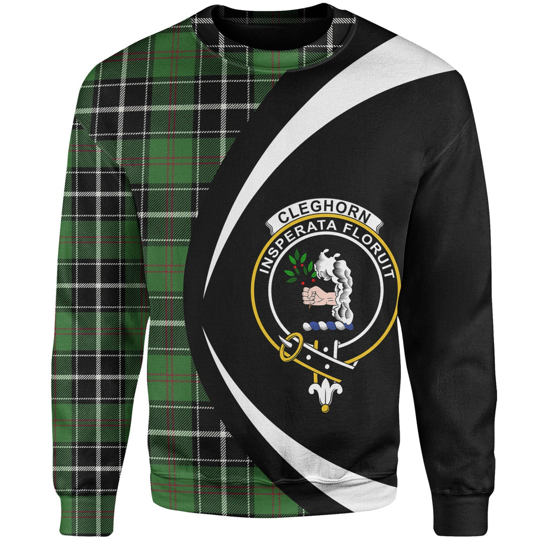 Cleghorn Ancient Clan Badge Tartan Sweatshirt Circle Style Personalized