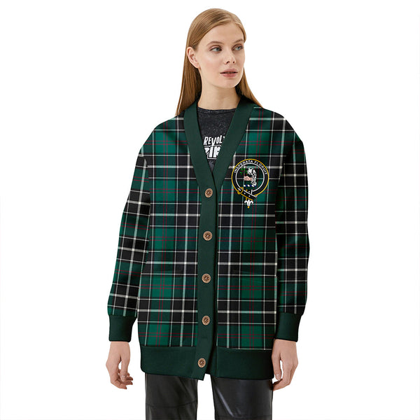 Cleghorn Modern Clan Badge Tartan V-neck Cardigan