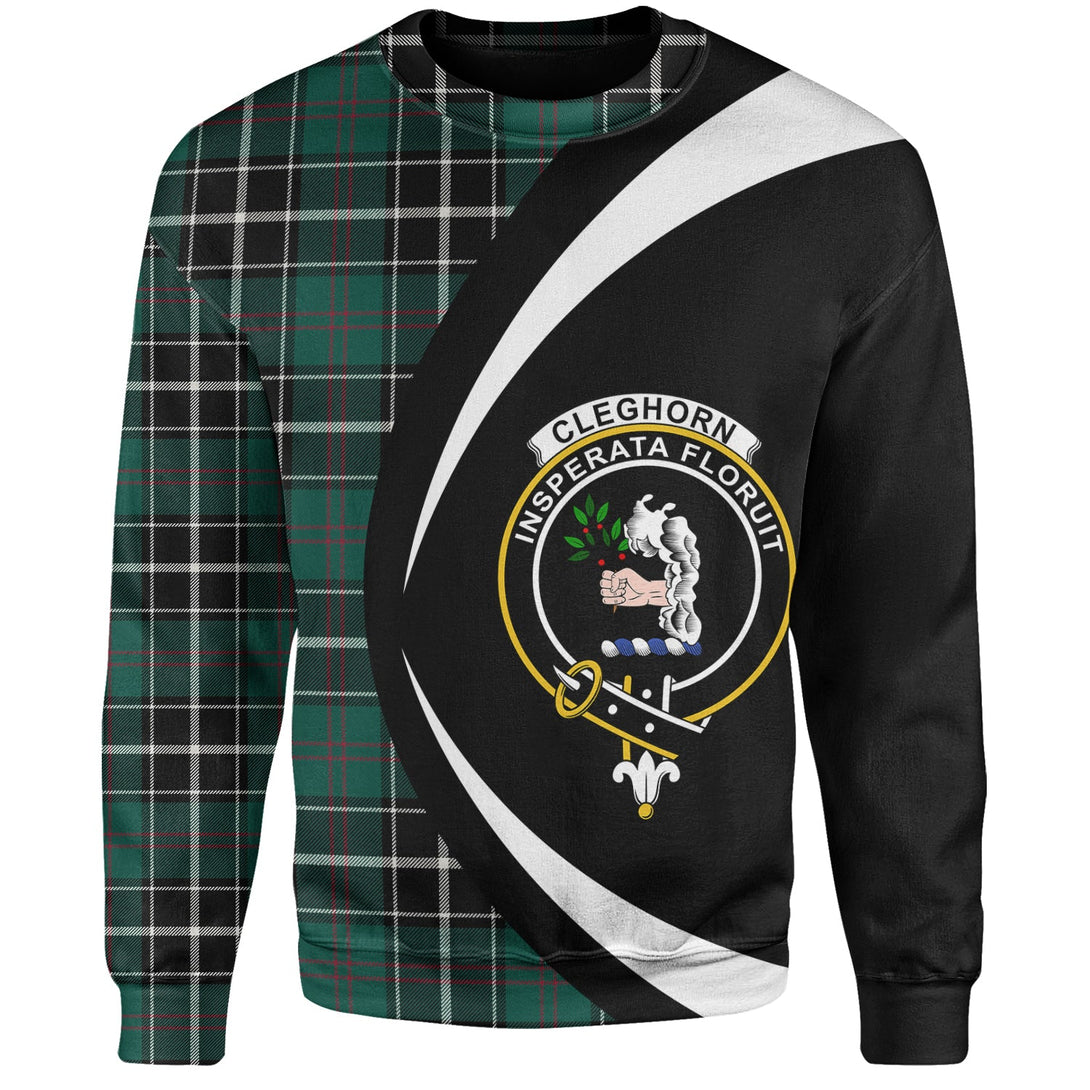 Cleghorn Modern Clan Badge Tartan Sweatshirt Circle Style Personalized