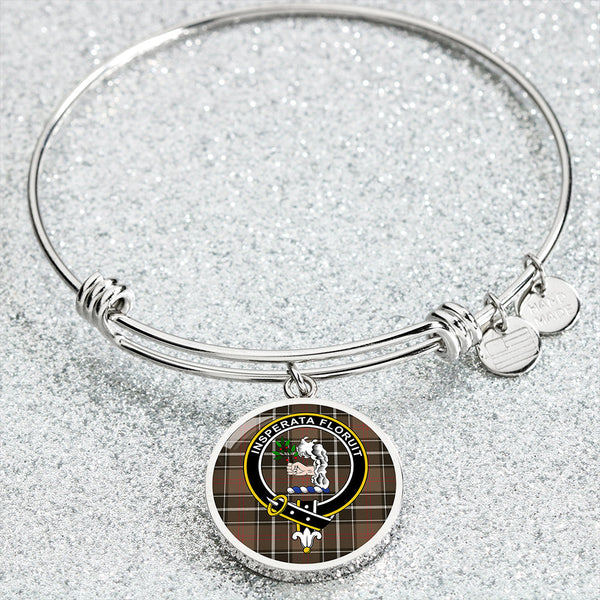 Cleghorn Weathered Clan Badge Tartan Classic Circle Bangle