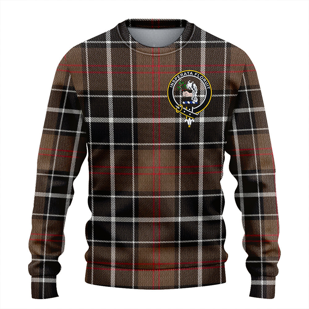 Cleghorn Weathered Clan Badge Tartan Knitted Sweater