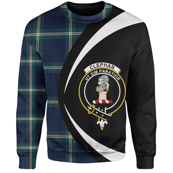 Cleland Modern Clan Badge Tartan Sweatshirt Circle Style Personalized