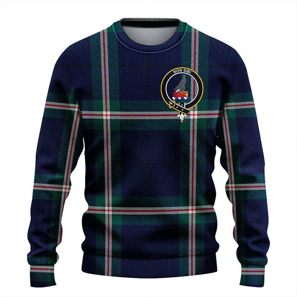 Cleland Modern Clan Badge Tartan Knitted Sweater