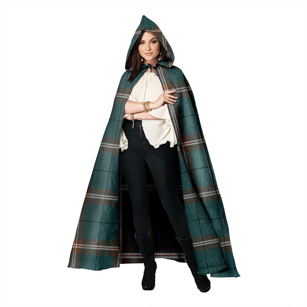 Cleland Weathered Clan Badge Tartan Hooded Cloak