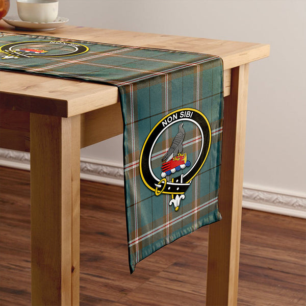 Cleland Weathered Clan Badge Tartan Table Runner