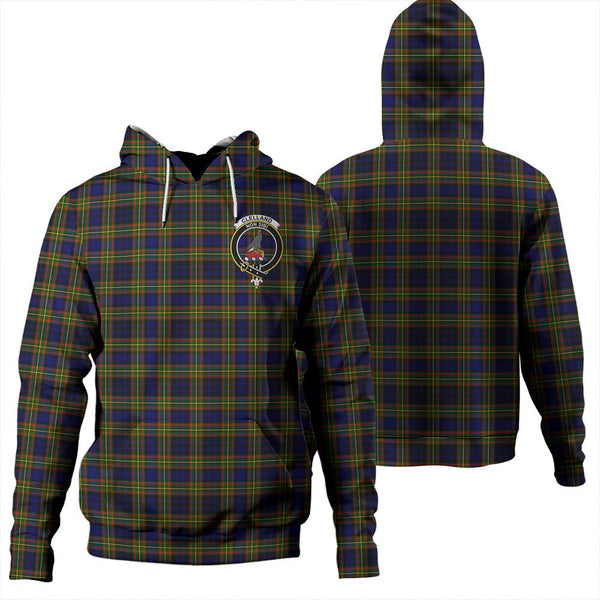 Clelland Modern Tartan Classic Crest Hoodie