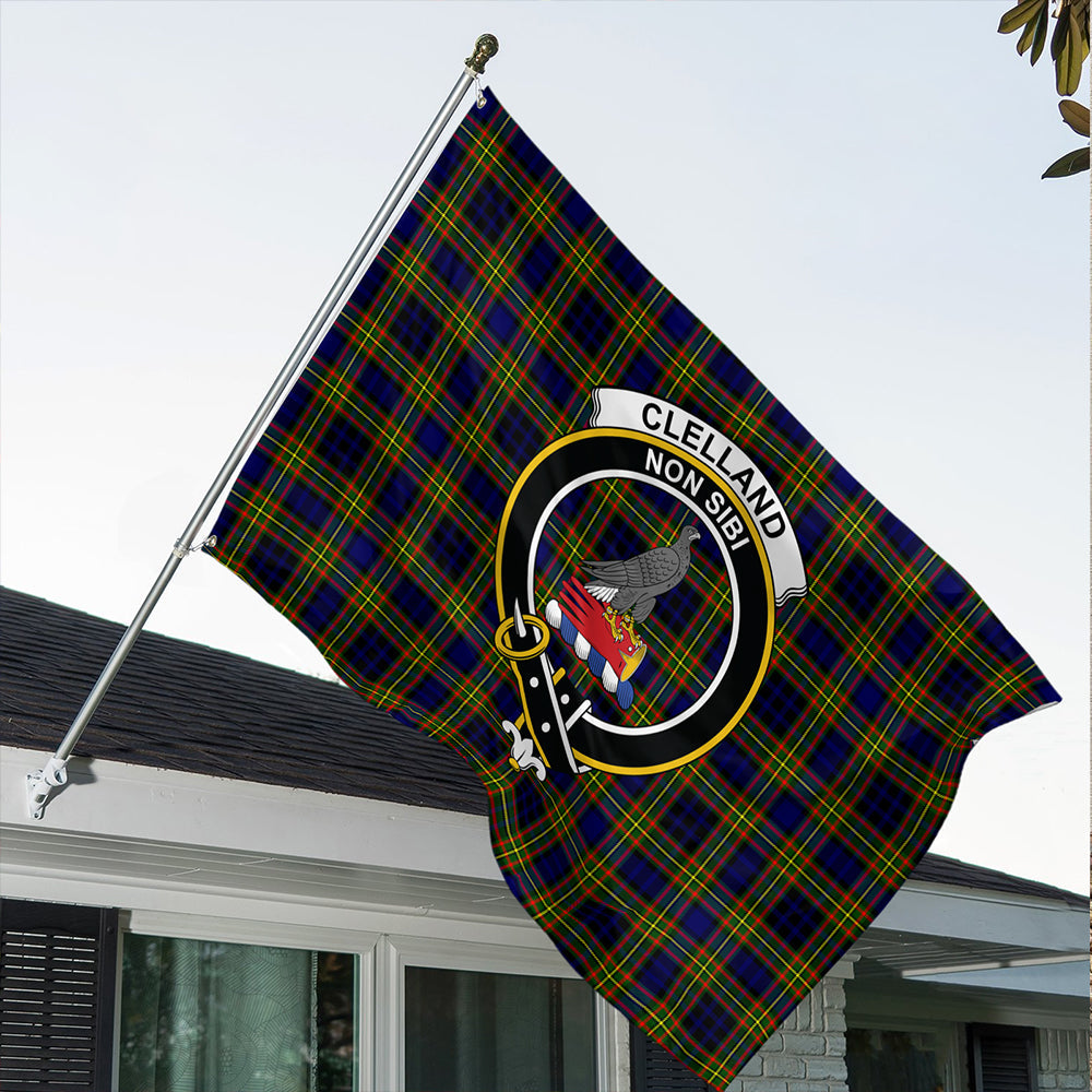 Clelland Modern Classic Crest House Flag | Celticprime.com – Celticprime