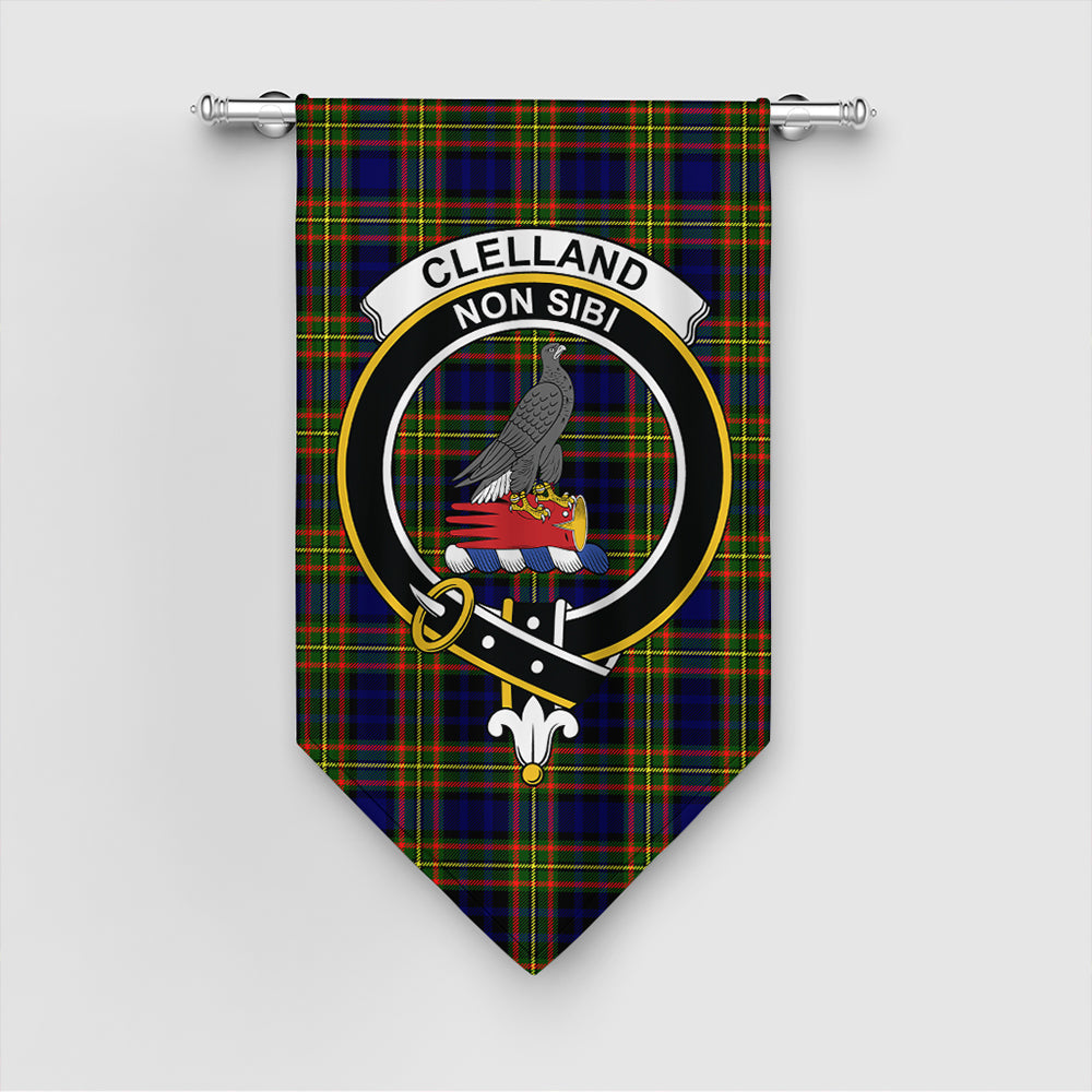 Clelland Modern Tartan Classic Crest Gonfalon