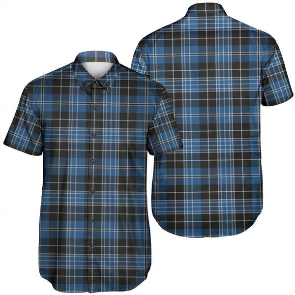 Clergy Blue Tartan Classic Short Sleeve Shirt