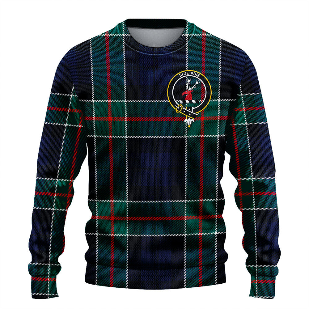 Colquhoun Modern Clan Badge Tartan Knitted Sweater