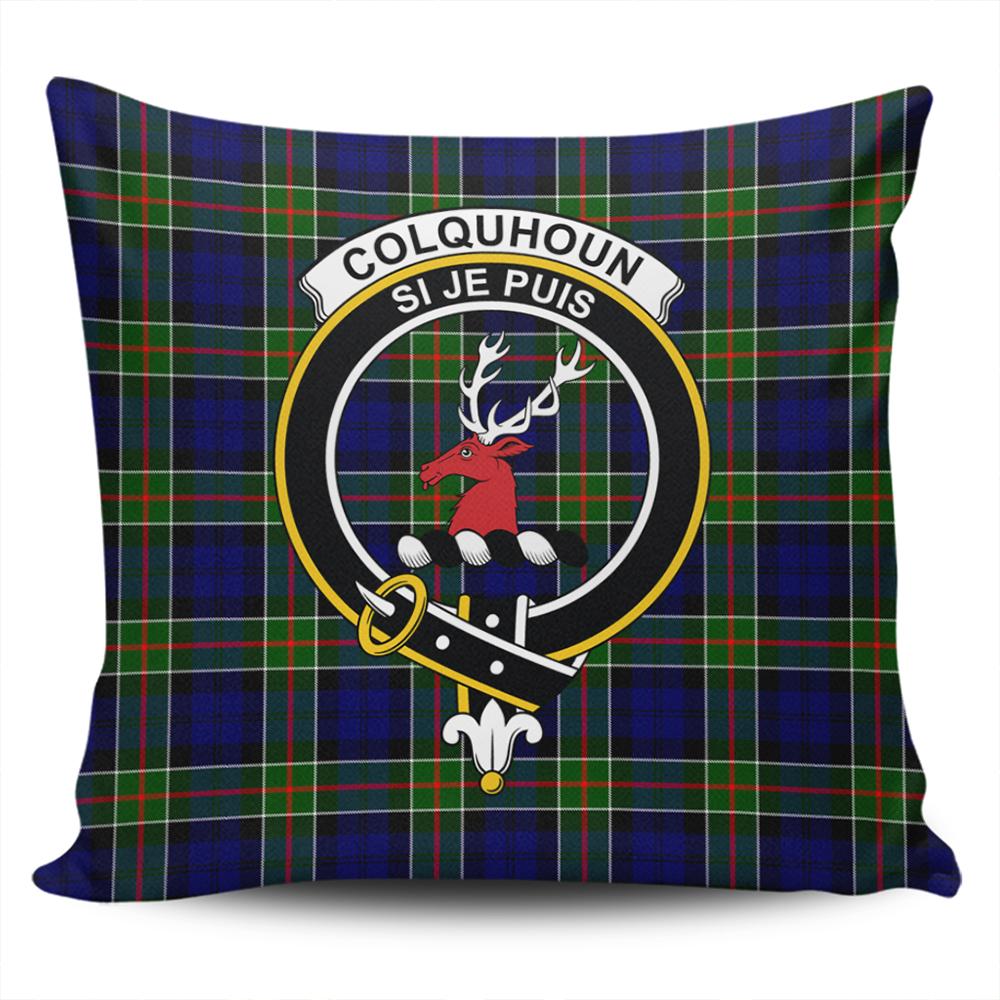 Colquhoun Modern Tartan Classic Crest Pillow Cover