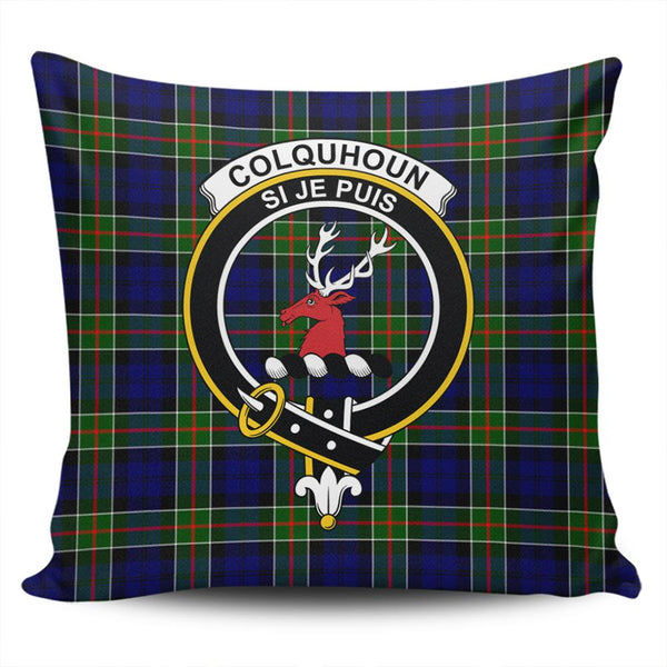 Colquhoun Modern Tartan Classic Crest Pillow Cover