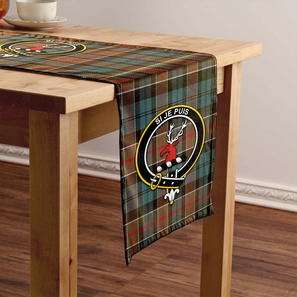 Colquhoun Weathered Clan Badge Tartan Table Runner