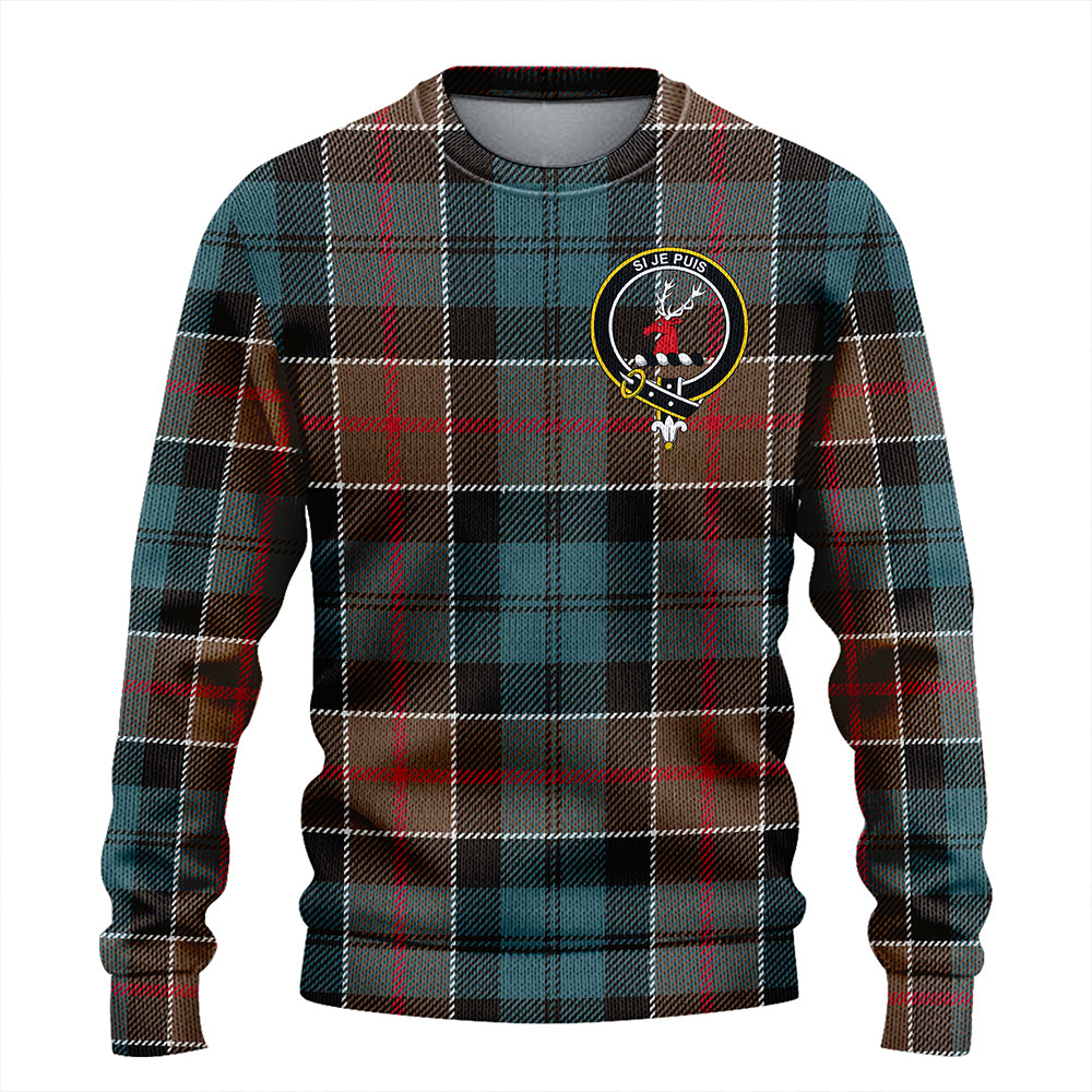 Colquhoun Weathered Clan Badge Tartan Knitted Sweater