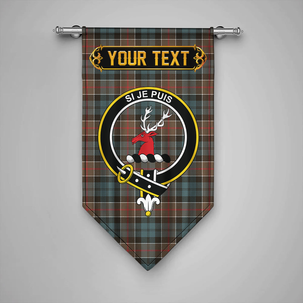 Colquhoun (Cowans) Weathered Clan Badge Tartan Gonfalon Personalize