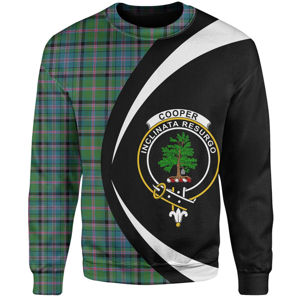 Cooper Ancient Clan Badge Tartan Sweatshirt Circle Style Personalized