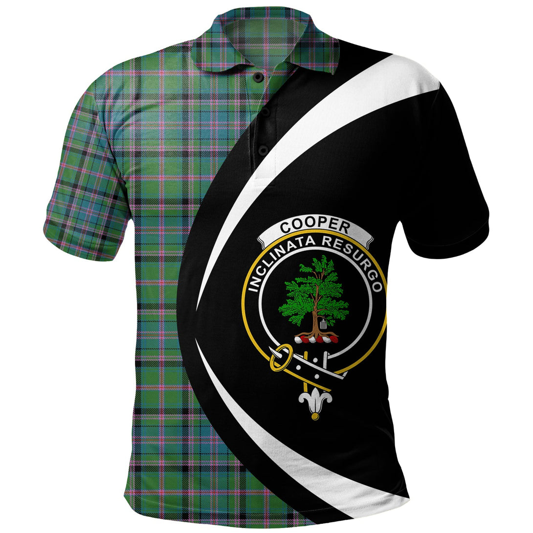 Cooper Ancient Clan Badge Tartan Polo Shirt Circle Style Personalized