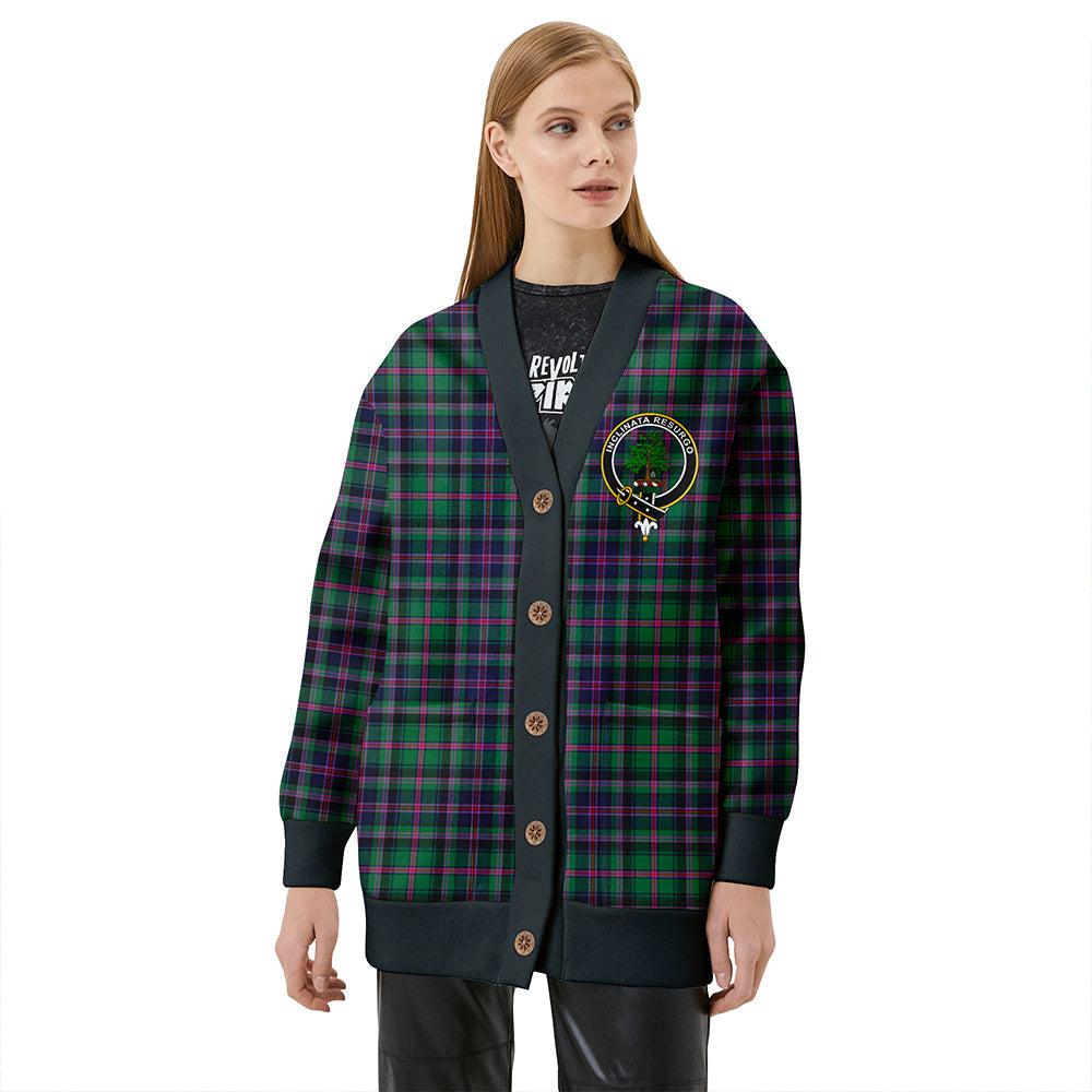 Cooper Modern Clan Badge Tartan V-neck Cardigan