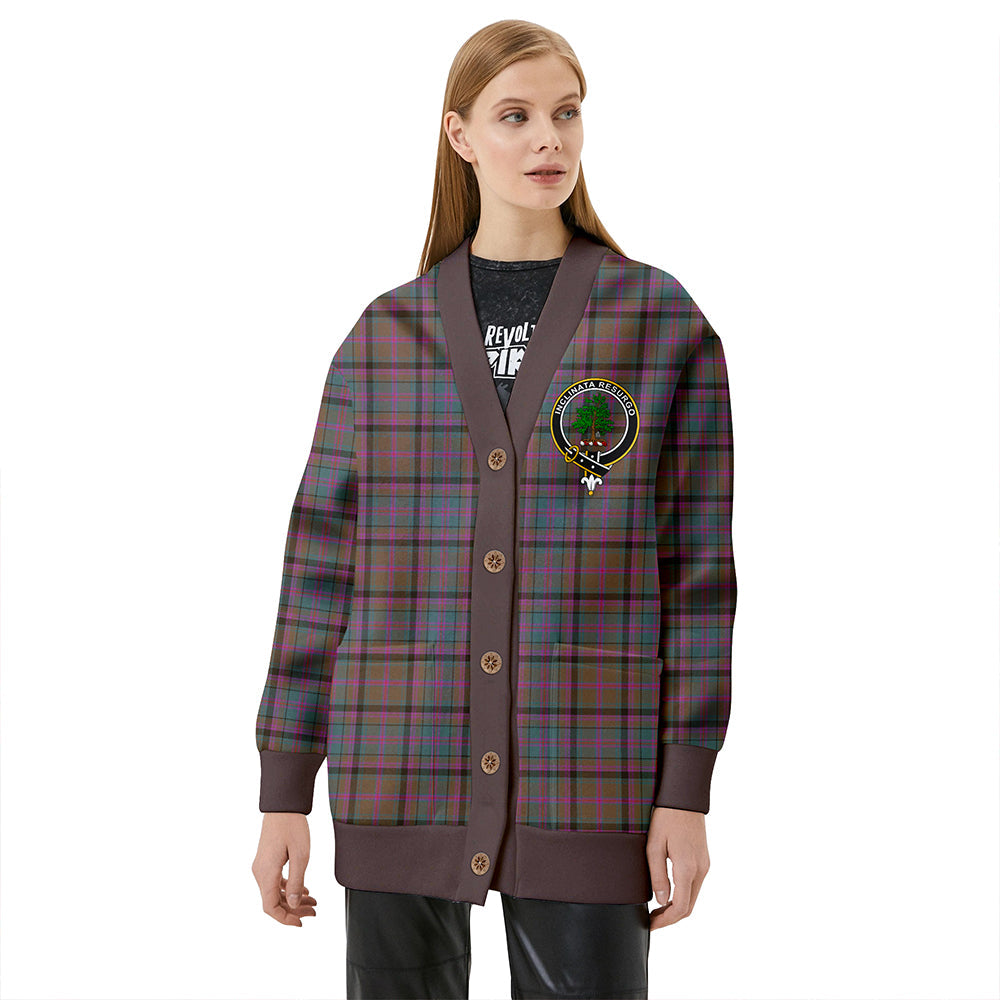 Cooper Weathered Clan Badge Tartan V-neck Cardigan