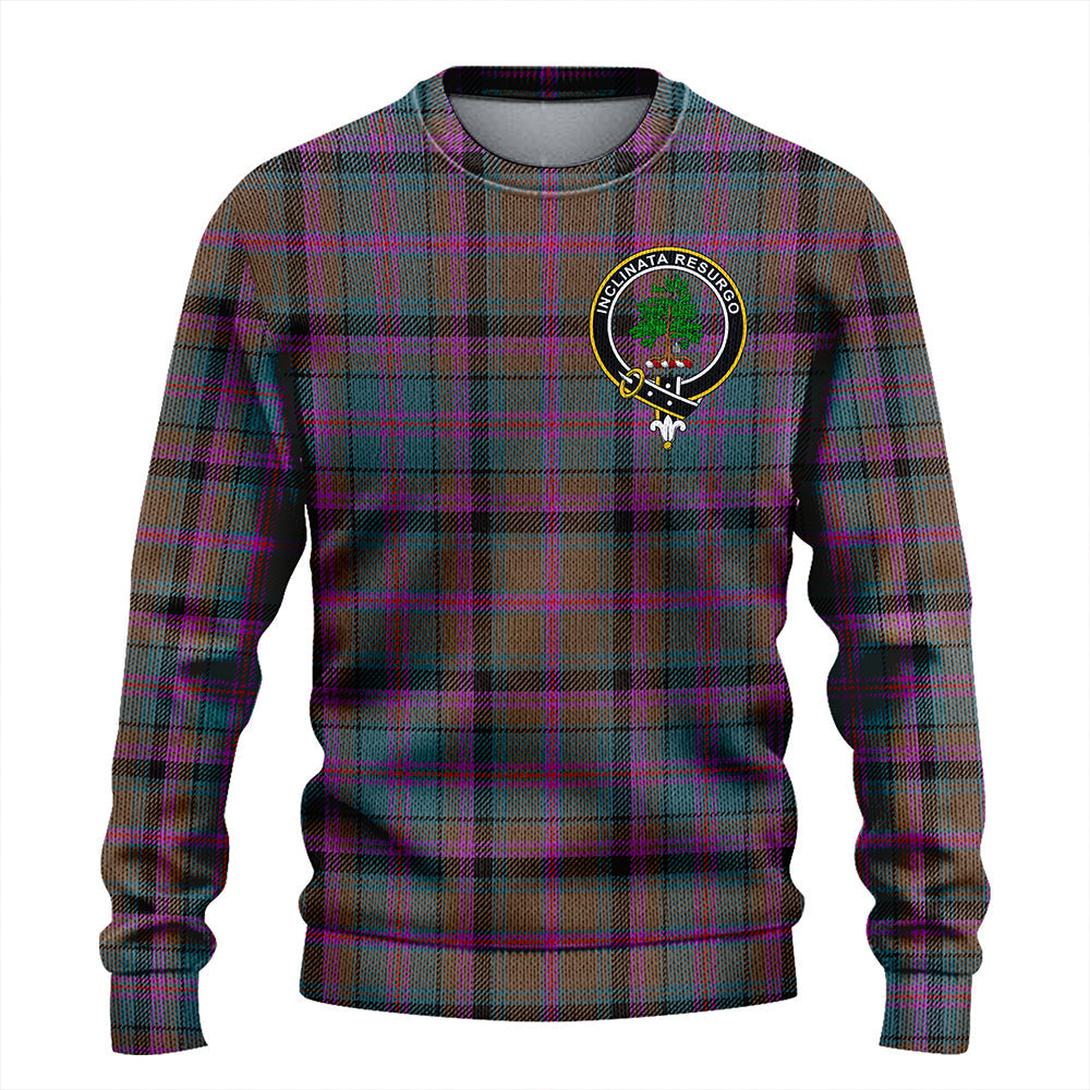 Cooper Weathered Clan Badge Tartan Knitted Sweater