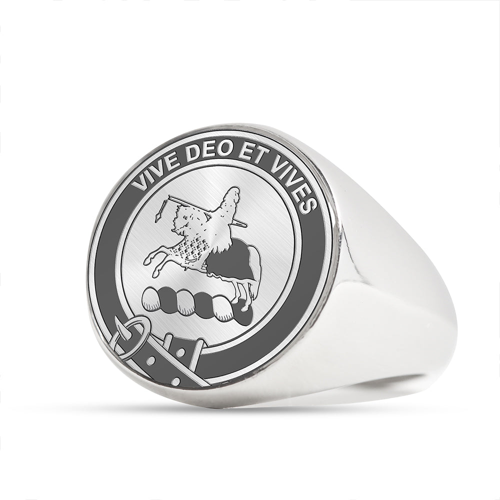 Craig Clan Badge Engraved Signet Ring