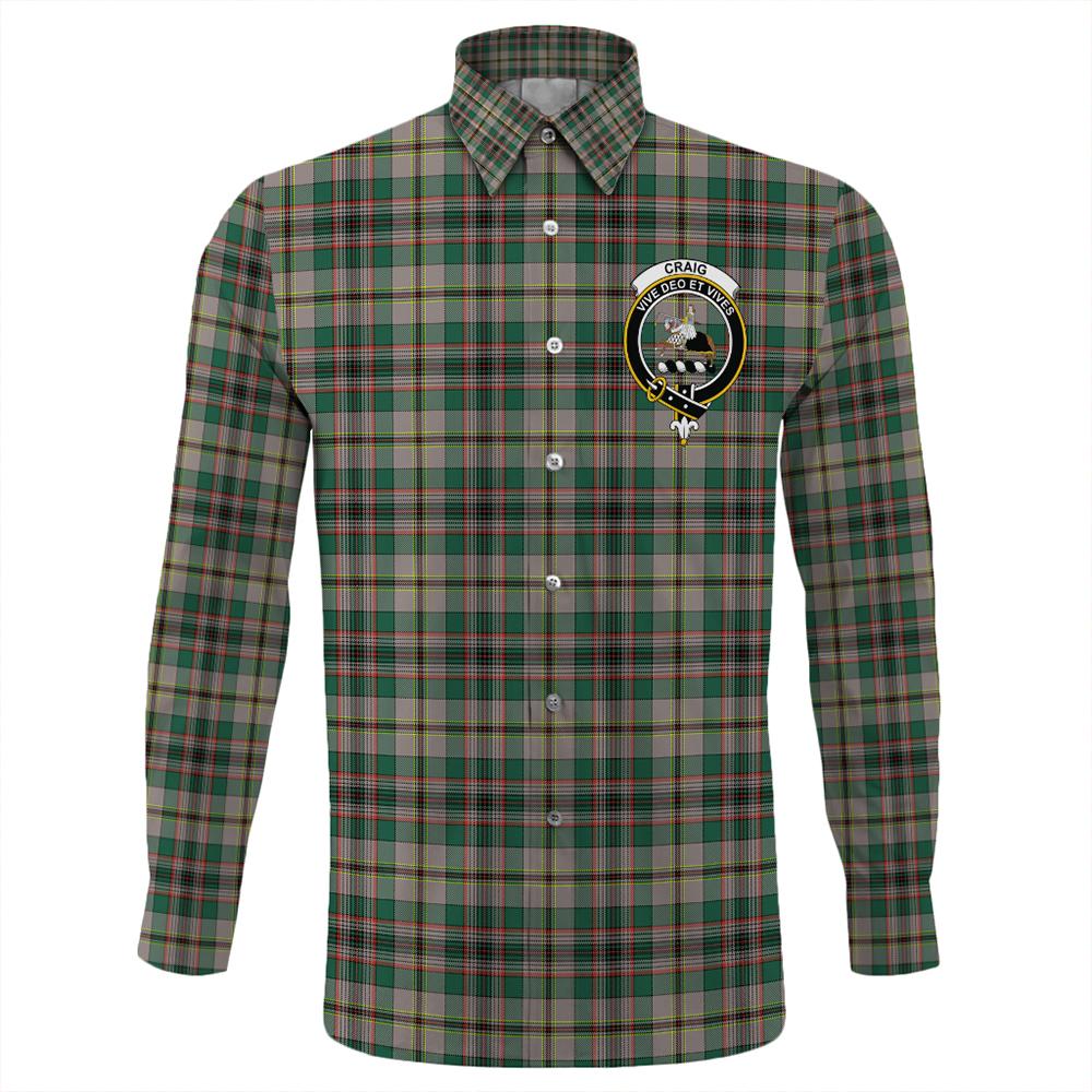 Craig Ancient Tartan Classic Crest Long Sleeve Button Shirt