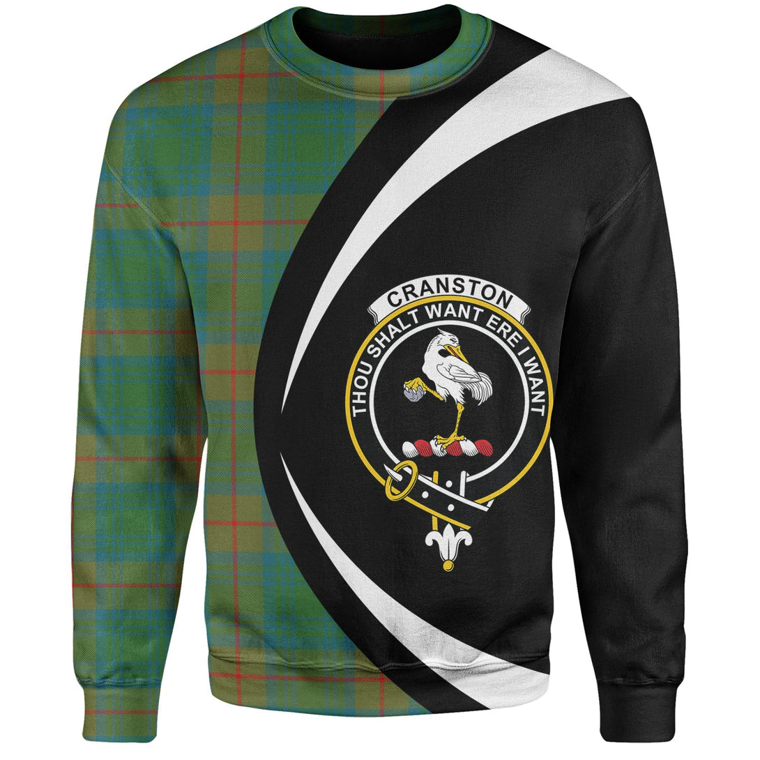 Cranston Ancient Clan Badge Tartan Sweatshirt Circle Style Personalized