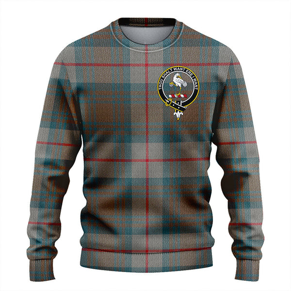 Cranston Weathered Clan Badge Tartan Knitted Sweater