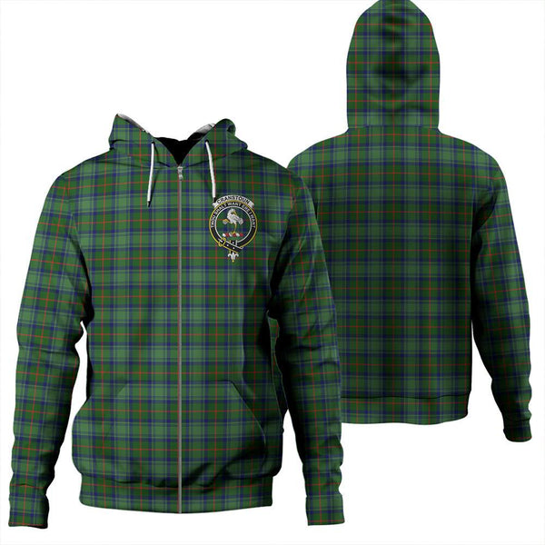 Cranstoun Tartan Classic Crest Zipper Hoodie