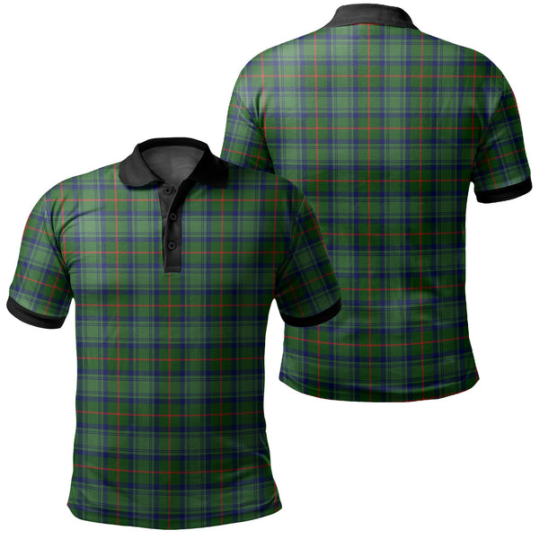 Cranstoun Tartan Classic Polo Shirt Black Neck 2 Style