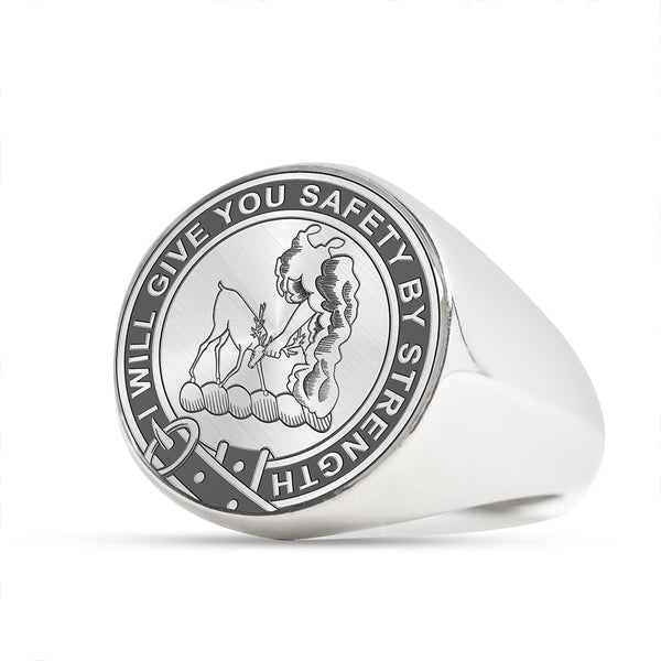 Crawford 1 Clan Badge Engraved Signet Ring