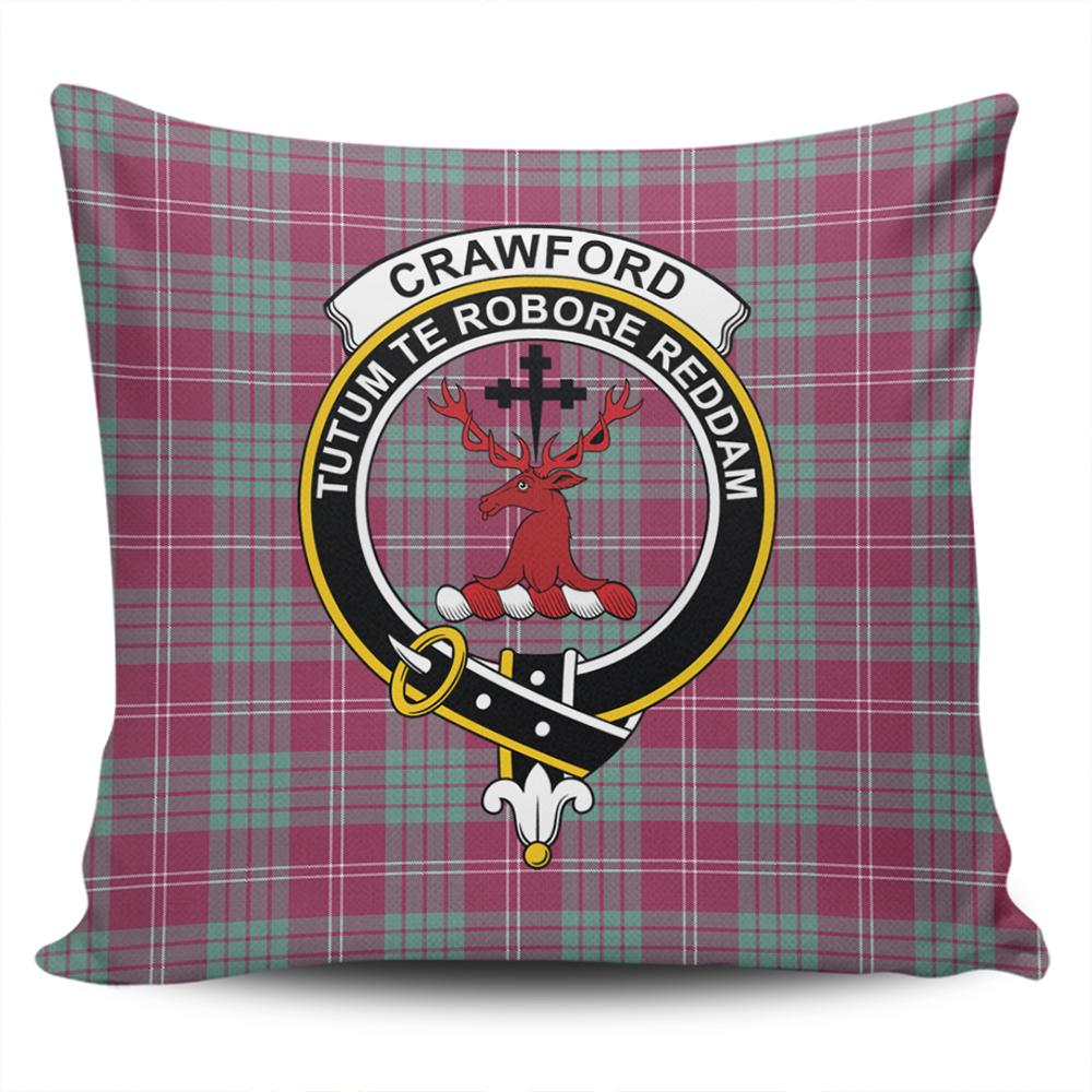 Crawford Ancient Tartan Classic Crest Pillow Cover