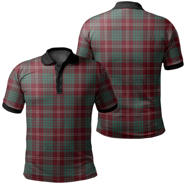 Crawford Modern Tartan Classic Polo Shirt Black Neck 2 Style