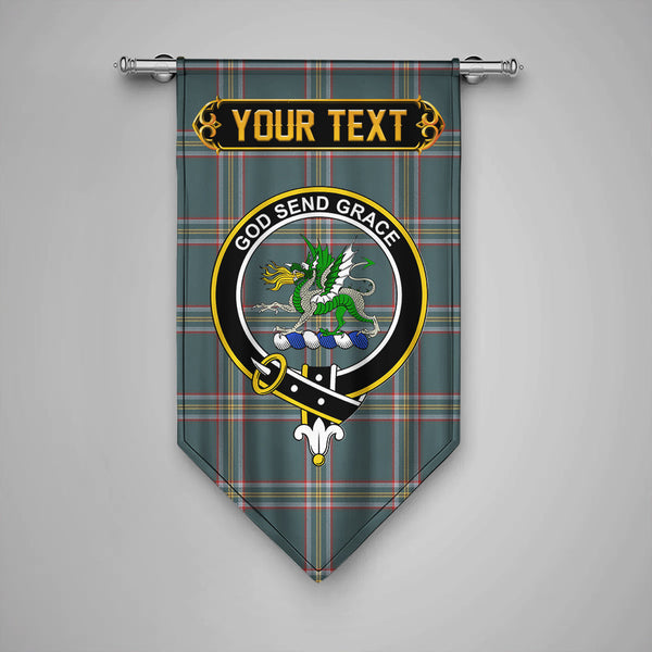 Crichton (Creighton) Weathered Clan Badge Tartan Gonfalon Personalize