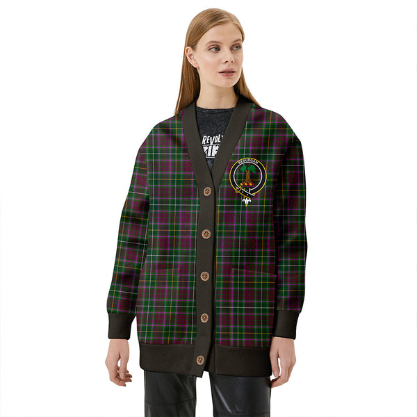 Crosbie Clan Badge Tartan V-neck Cardigan