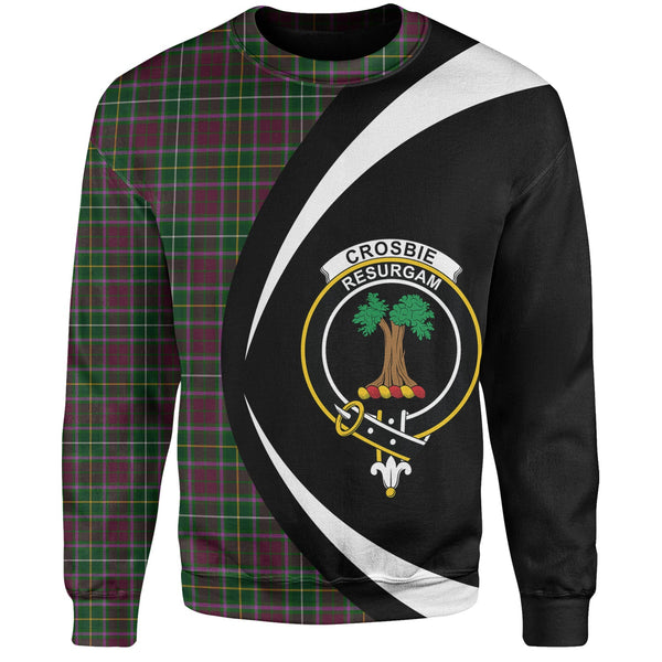 Crosbie Clan Badge Tartan Sweatshirt Circle Style Personalized