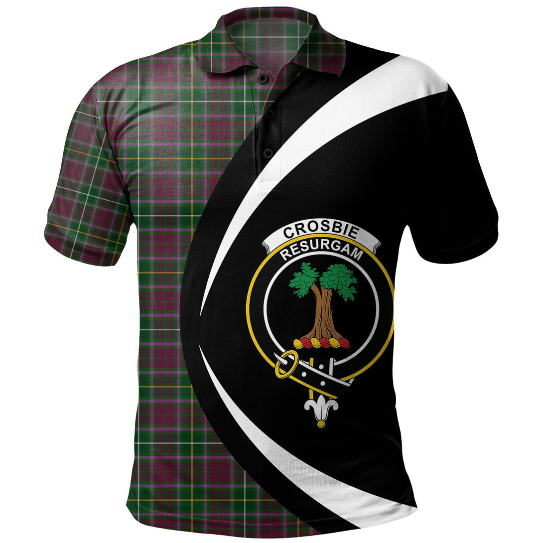 Crosbie Clan Badge Tartan Polo Shirt Circle Style Personalized