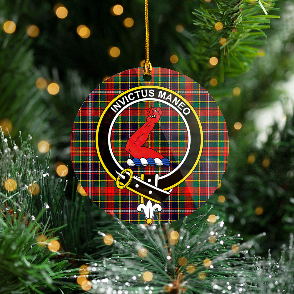 Crozier Modern Clan Badge Tartan Plastic Christmas Ornaments