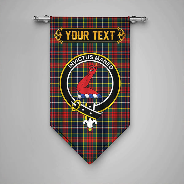 Crozier Modern Clan Badge Tartan Gonfalon Personalize