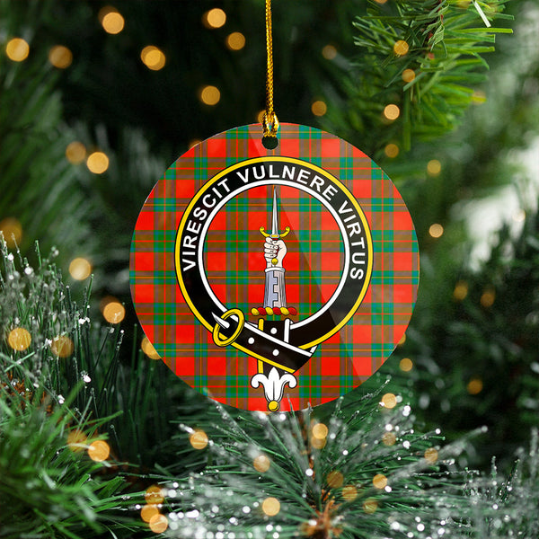 Cruikshank Ancient Clan Badge Tartan Plastic Christmas Ornaments