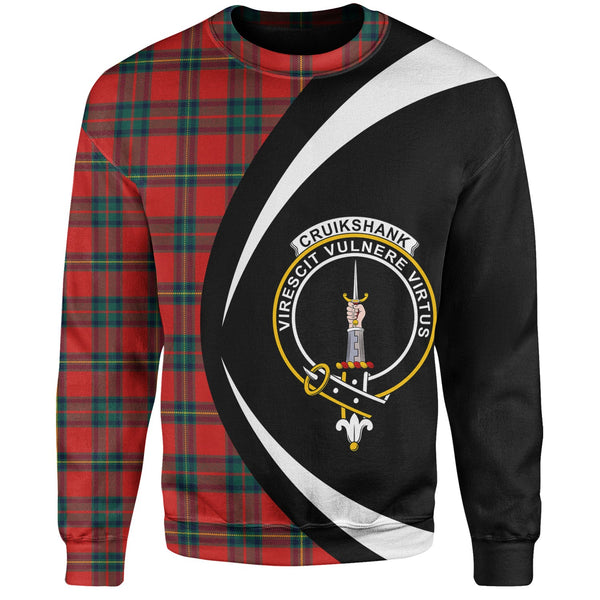 Cruikshank Modern Clan Badge Tartan Sweatshirt Circle Style Personalized