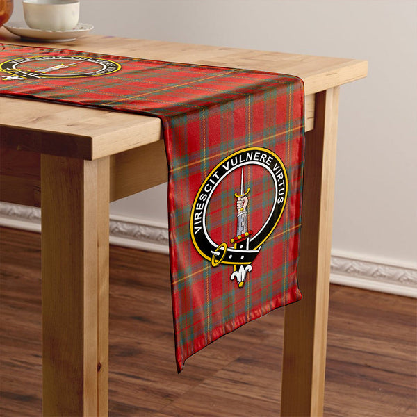 Cruikshank Weathered Clan Badge Tartan Table Runner