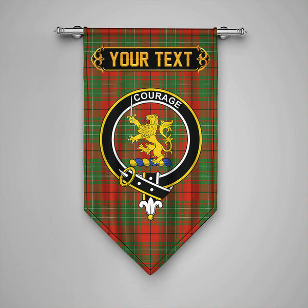 Cumming Ancient Clan Badge Tartan Gonfalon Personalize