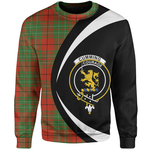 Cumming Ancient Clan Badge Tartan Sweatshirt Circle Style Personalized