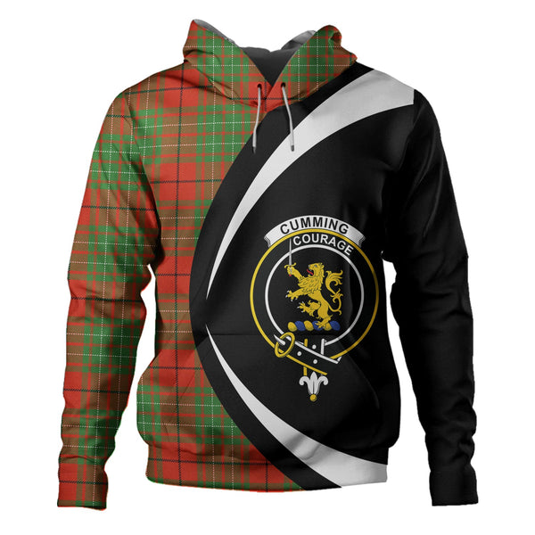 Cumming Ancient Clan Badge Tartan Hoodie Circle Style