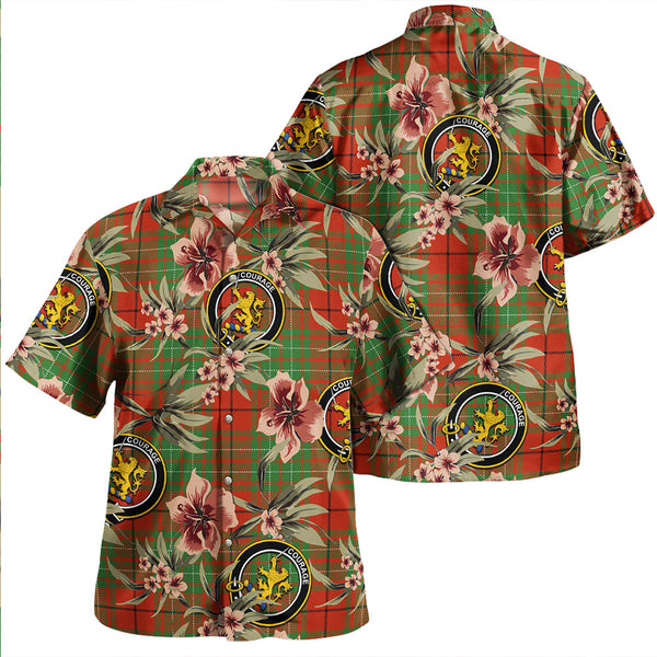 Cumming Ancient Clan Badge Tartan Aloha Hawaiian Shirt Tropical Old Style