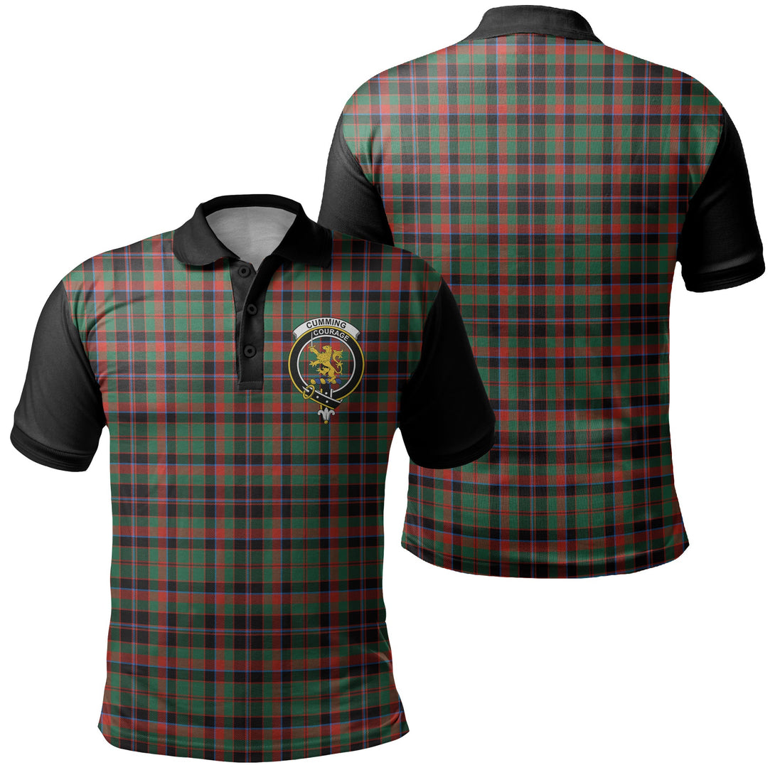 Cumming Hunting Ancient Tartan Crest Polo Shirt Black Neck 1 Style